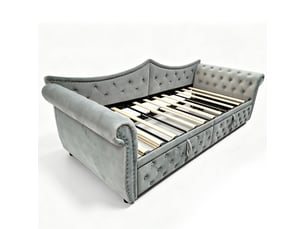 Lit gigogne 90x200 cm    coloris gris