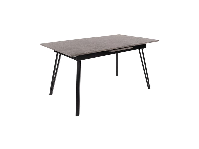  Table extensible effet granit + 6 chaises en velours gris  - Conforama C
