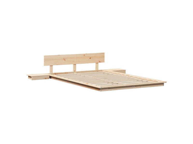 Lit double- lit adulte - cadre de lit marron 120 x 190 cm bois - Conforama C