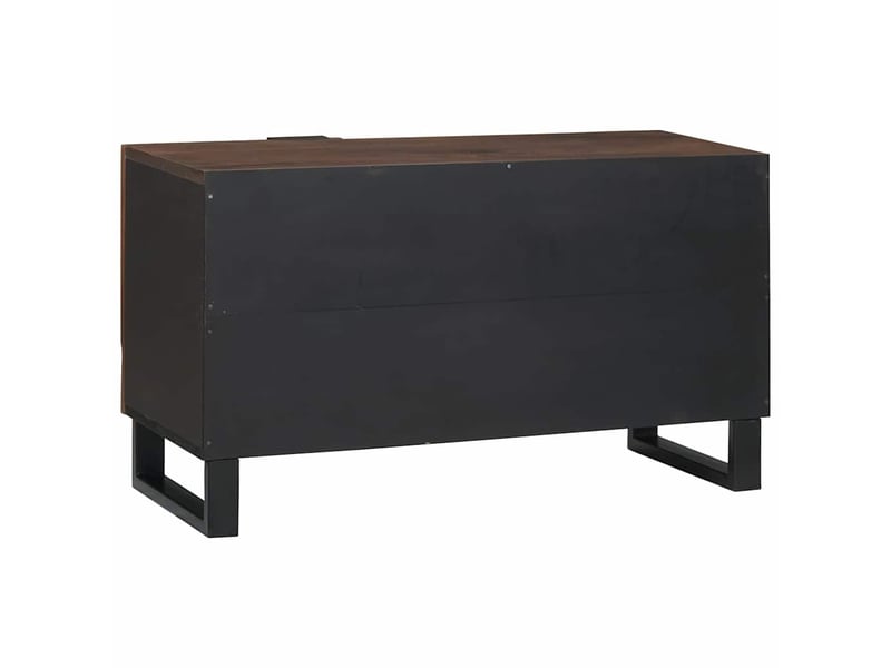  Meuble tv moderne, banc tv 80x33x46 cm noyer bois d'ingénierie shl75683  - Conforama E