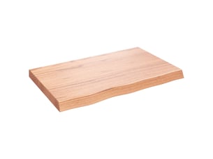 Comptoir de salle de bain, plan de travail marron 80x50x(2-6) cm bois traité cf65813