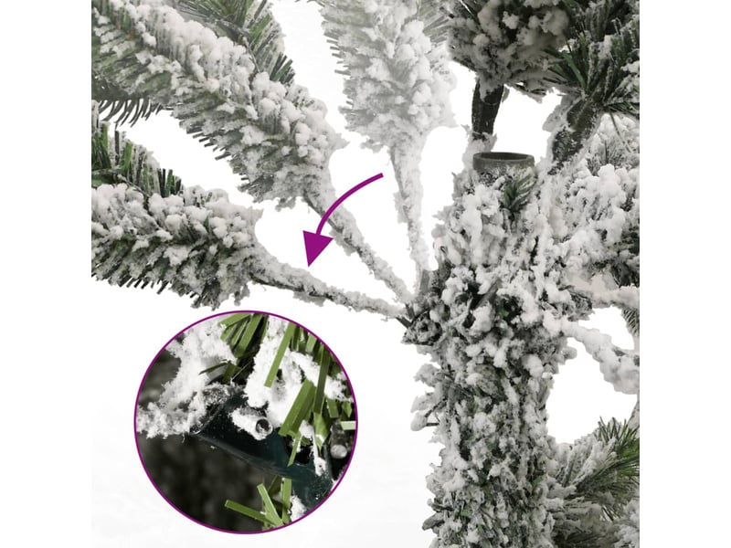  Sapin de noël - arbre de noël artificiel à charnières avec neige floquée 270 cm  - Conforama C