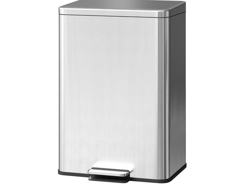  Poubelle à pédale 20 l 34,2 x 30,6 x 44,2 cm inox argent  - Conforama A