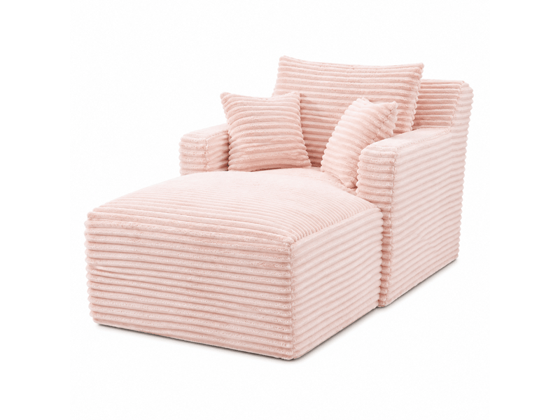  Canapé chaise-longue velours côtelé convertible – fauteuil relax sans montage, salon &amp; appartement  - Conforama A
