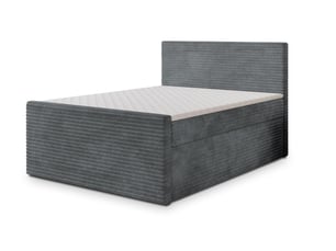 Lit avec rangement 160x200 cm <strong>MASSENO</strong> <strong></strong> coloris gris