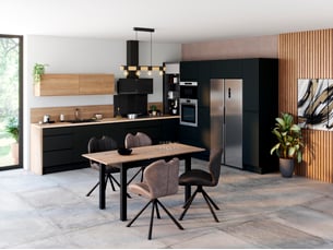 Cuisine sur mesure en kit <strong>Moka</strong> Noir fabriquée en France