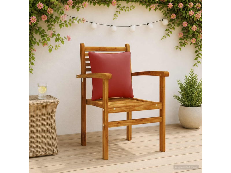  Lot de 4 coussins de dos, coussins de dossier putten 100 % polyester rouge cf59437  - Conforama B