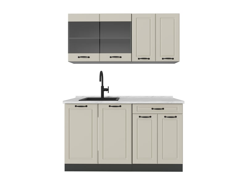  Vicco cuisine, sable campagneanthracite, 140cm sans plan de travail  - Conforama A