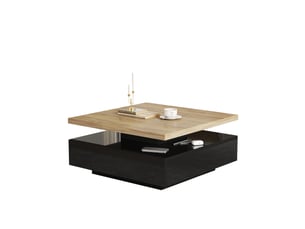 Table basse carré(e) coloris bicolore <strong>MIVRAY </strong> <strong></strong> - 70 cmx70 cm