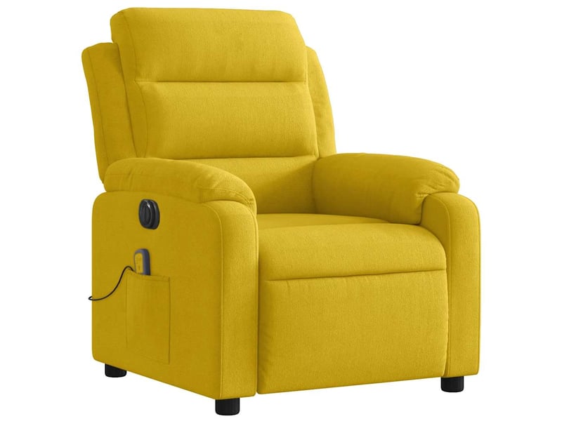  Fauteuil inclinable de massage électrique, fauteuil relax jaune velours shl48948  - Conforama D