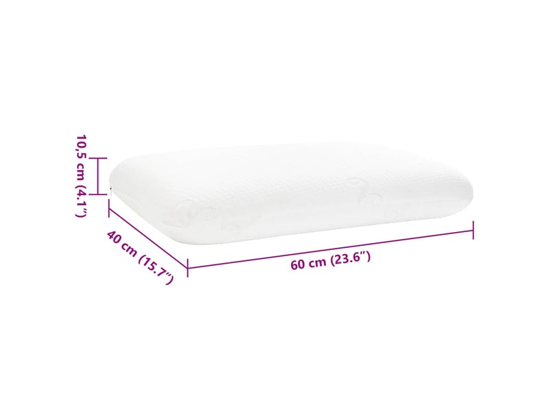 Oreiller, coussin de sommeil 60 x 40 x 10,5 cm moyen blanc cf55923 - Conforama E