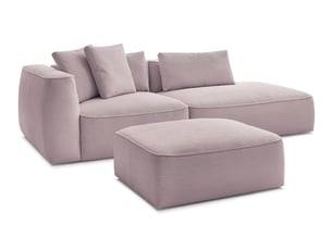 Canapé droit fixe BOBOCHIC LEOPOLD 4 places Velours violet