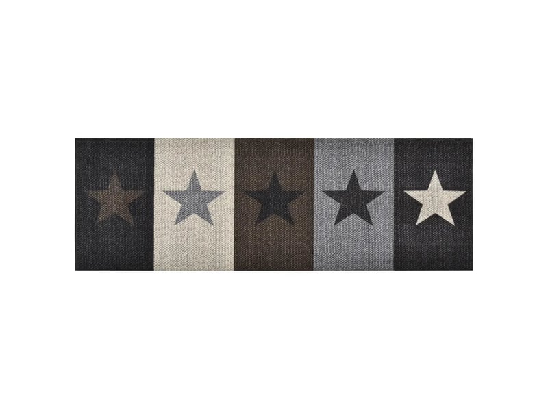  Tapis de sol rectangulaire lavable design étoile cuisine couloir 150 x 45 cm en polyamide bleu 02_0046522  - Conforama A