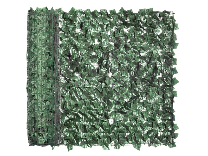  Brise-vue artificiel 300 x 100 cm vert foncé en pe et tissu, feuillage dense résistant aux uv pour extérieur  - Conforama A