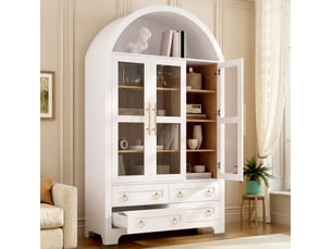 Buffet 3 porte(s) 4 tiroir(s) <strong>MODFU</strong> <strong></strong> - 110 cm coloris blanc