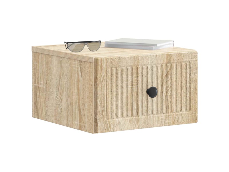  Table de chevet - cabinet de chevet - table de nuit mural chêne sonoma 33 x 34,5 x 20 cm  - Conforama B