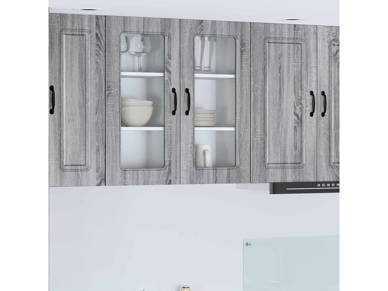  Meuble mural de cuisine | armoire de cuisine 2 pcs gris sonoma shl1042  - Conforama B