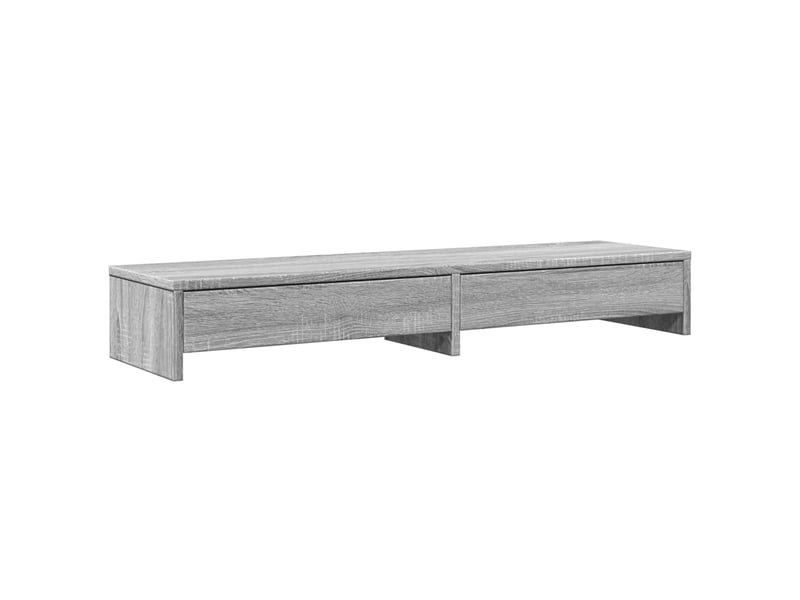  Support de moniteur table meuble bureau avec tiroirs sonoma bois d'ingénierie gris 02_0044947  - Conforama A