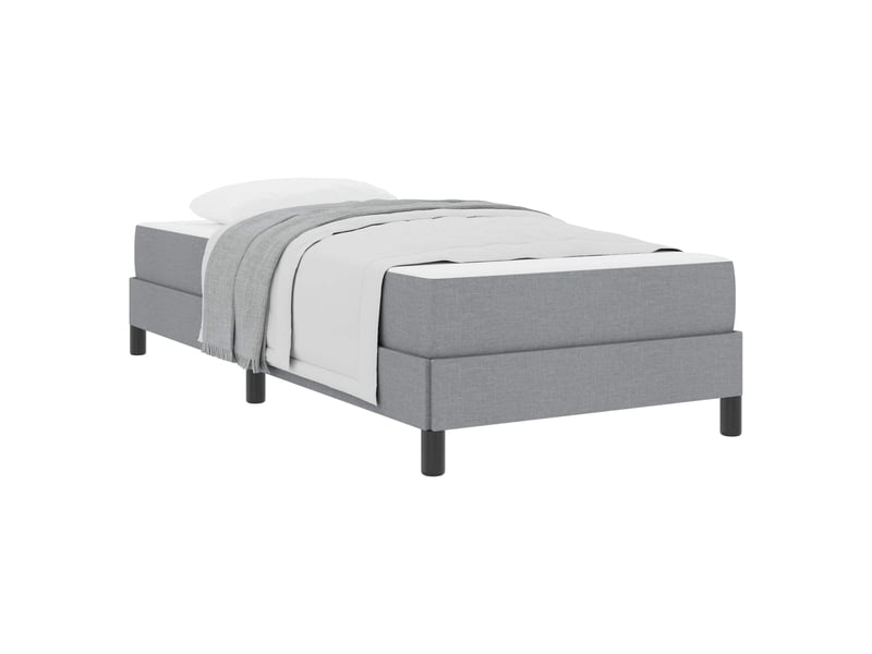  Lit simple- lit adulte -  lit à ressorts gris clair 100 x 200 cm tissu  - Conforama A
