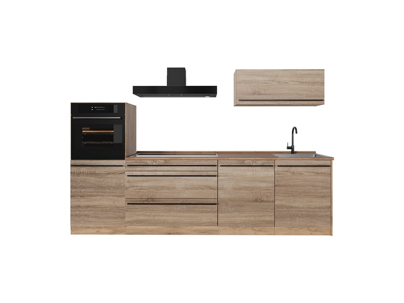  Vicco cuisine, sonomachêne doré, 280cm plan de travail chêne doré  - Conforama A
