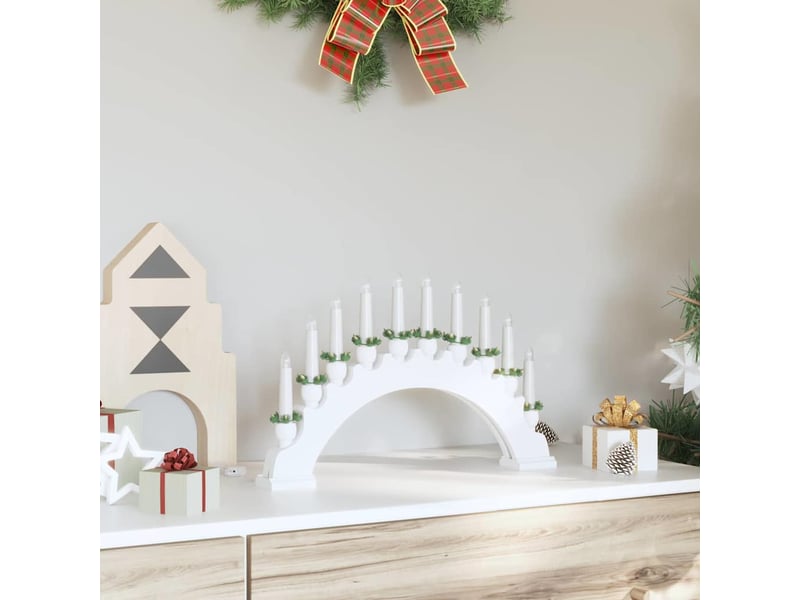 Arche de bougies de noël avec 10 bougies led led blanc chaud cf62119 - Conforama C