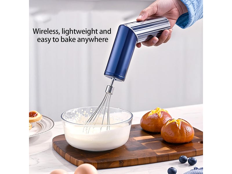 Batteur à main électrique pliable avec 3 modes de vitesse et 2 fouets amovibles pour mélanger et fouetter sans effort no - Conforama C