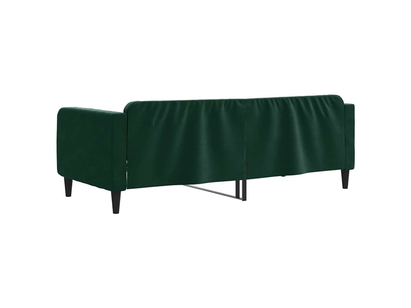  Lit simple- lit adulte -  lit de repos sans matelas vert foncé 100x200 cm velours  - Conforama D