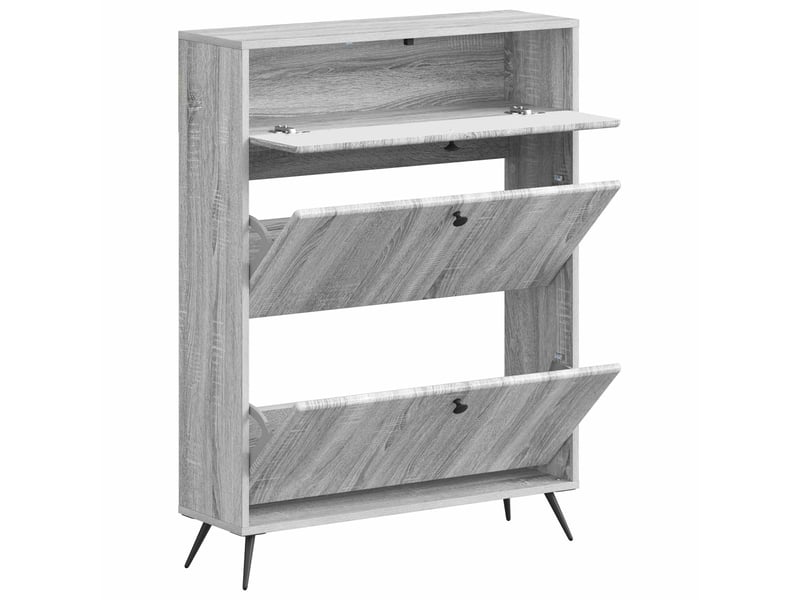 Meuble à chaussures, armoire à chaussures breda 78x24x103 cm bois d'ingénierie shl5692  - Conforama C