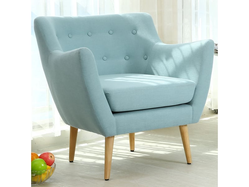  Fauteuil scandinave molly tissu bleu Molly - Conforama E