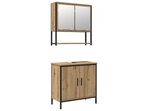 Ensemble de mobilier de salle de bain 2 pc marron cf64164