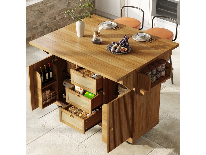 Chariot de service pliable - hauteur ergonomique 95 cm - dimensions déplié 142.5x80x95cm - Conforama C