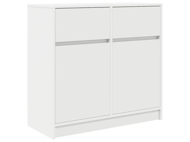  Buffet - bahut - meuble de rangement avec tiroir blanc 80x34x76 cm bois d'ingénierie  - Conforama A