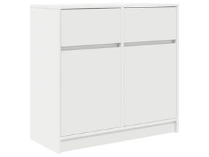 Buffet - bahut - meuble de rangement avec tiroir blanc 80x34x76 cm bois d'ingénierie