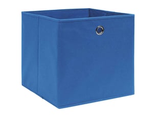 Boîtes de rangement 4 pcs tissu intissé 28x28x28 cm bleu