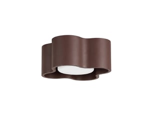 Plafonnier ovio 1 brun gx53 aluminium moderne 6x12x12cm