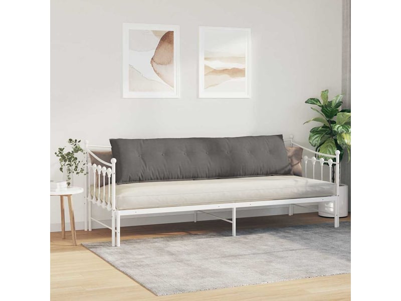  Coussin de dos, coussin de dossier gris clair 200 x 50 cm tissu en velours côtelé cf54667  - Conforama D