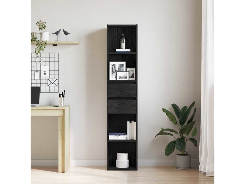 Bibliothèque 4 niveaux, armoire à livres 36 x 30 x 171 cm bois d'ingénierie - Conforama D
