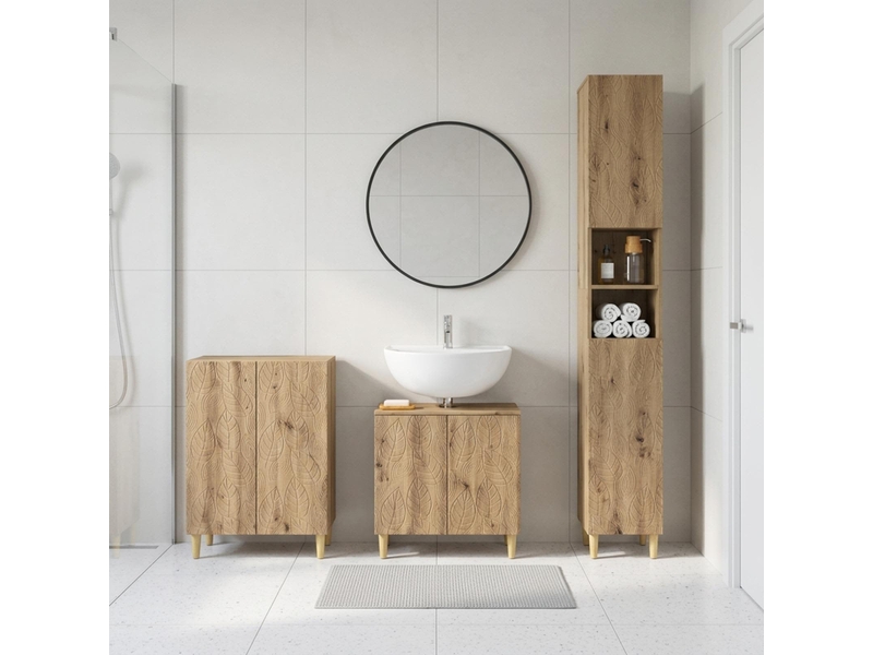 Ensemble de meuble de salle de bain 3 pièces delft cf63366  - Conforama B