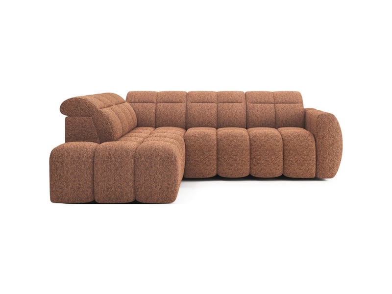  Canapé d'angle électrique ronda 4 places orange chiné – angle gauche  - Conforama A