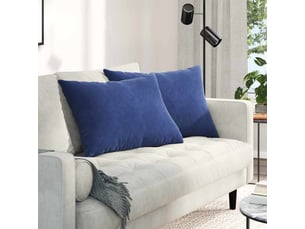 Lot de 2 coussins de canapé, coussins décoratifs bleu police 70 x 50 cm cf59023