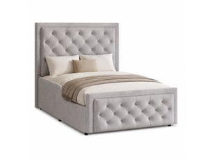 Lit coffre 90x200 cm STILVORA coloris gris