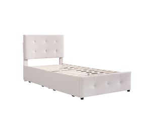 Lit simple 90x200 cm <strong>SHOPENTRA</strong>  <strong></strong> coloris beige