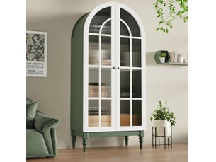 Vitrine coloris vert 3 étagère(s) MIVRAY   - 76 cmx165 cm
