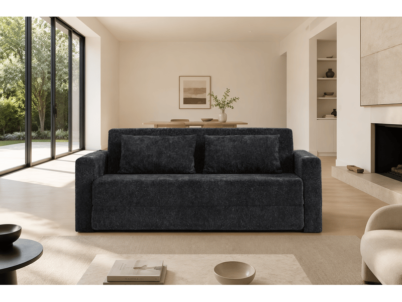  Canapé convertible, canapé-lit, 2 places, en tissu chenille, 2 en 1, usb, pour salon et séjour, adapté à l'espace de vie  - Conforama A