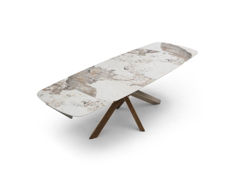  Table à manger extensible en céramique pandora pandora cast TE14PANBR - Conforama C
