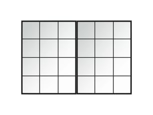 Miroir carré(e) à fixer coloris noir <strong></strong>  <strong></strong> - 80 cm x 60 cm