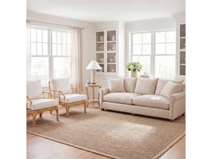 Tapis ferme en herbiers marins beige, 244 x 305 cm