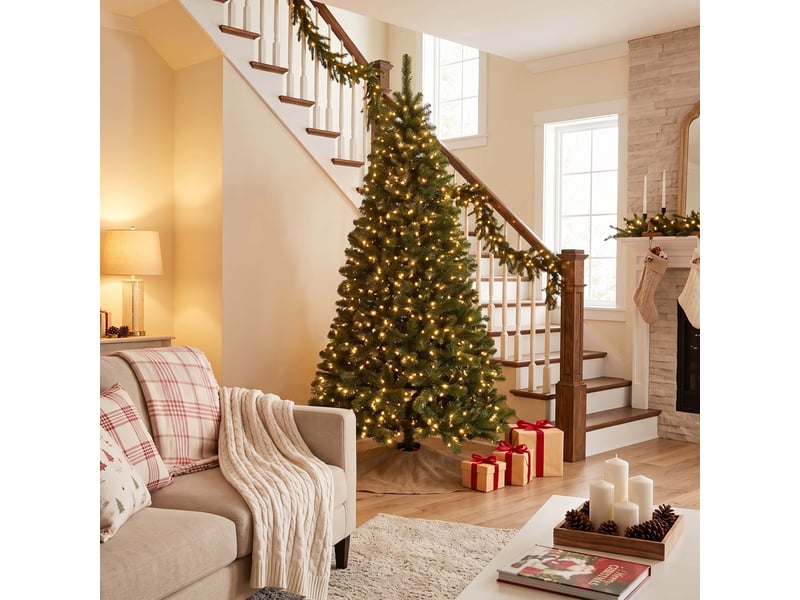 Sapin de noël artificiel springos®, sapin vert 300 cm - Conforama C