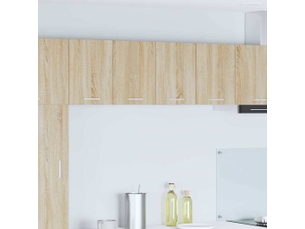 Meuble de rangement cuisine, armoire suspendue chêne sonoma et blanc 60x31x40cm