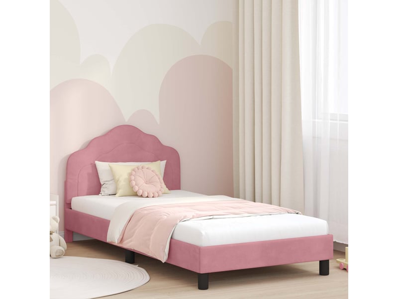  Cadre de lit pour enfants - lit jeune avec tête de lit rose 80 x 200 cm  - Conforama B